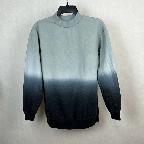 Bp. Womens Blue Dip Dye Crewneck Cotton Blend Sweatshirt Sz Small - Picture 1 of 5